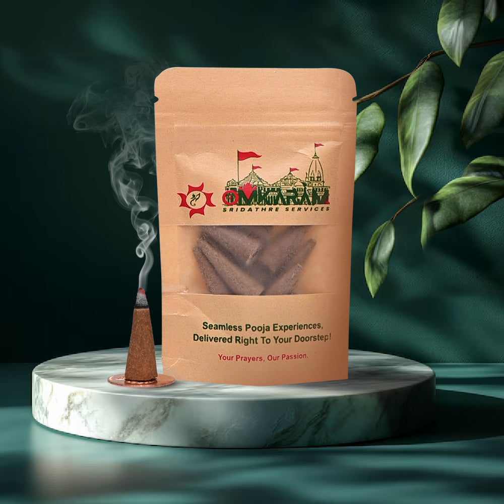 Natural Sandalwood dhoop cones 12pcs